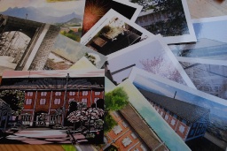 富岡製糸場の四季や建物を題材にしたポストカード