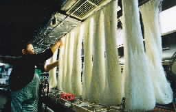 養蚕農家がつくった繭は製糸会社でひかれて糸になる。繭価の低迷は養蚕農家の減少に拍車をかける＝松井田町の碓氷製糸